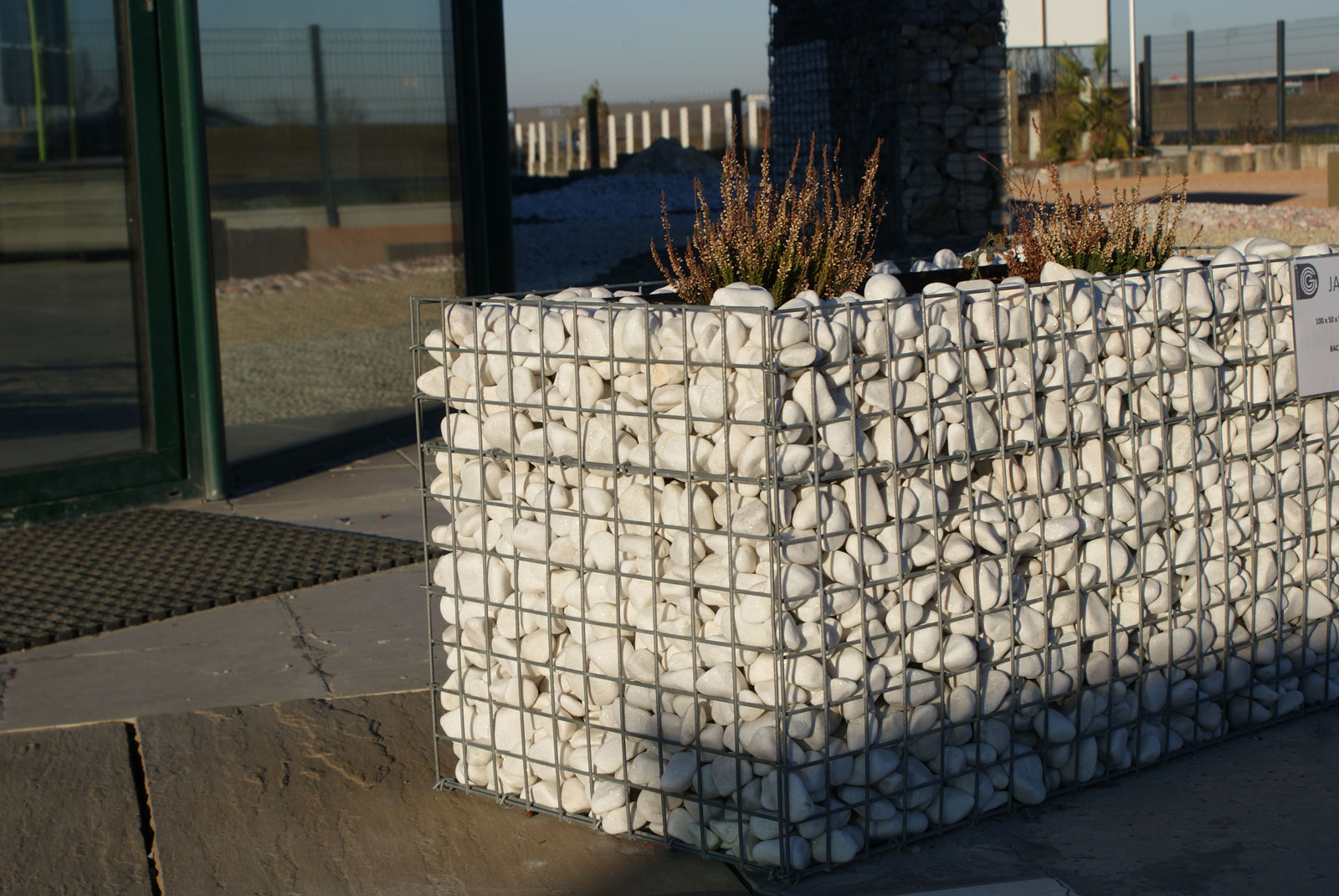 Jardinière Lit Surélevé Plantes Fleurs Jardin à Gabion Acier Galvanisé 90 X 50 X 50 Cm - Gamm Vert
