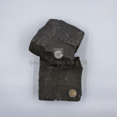 pavés ballast noir - 14x14x5/7cm