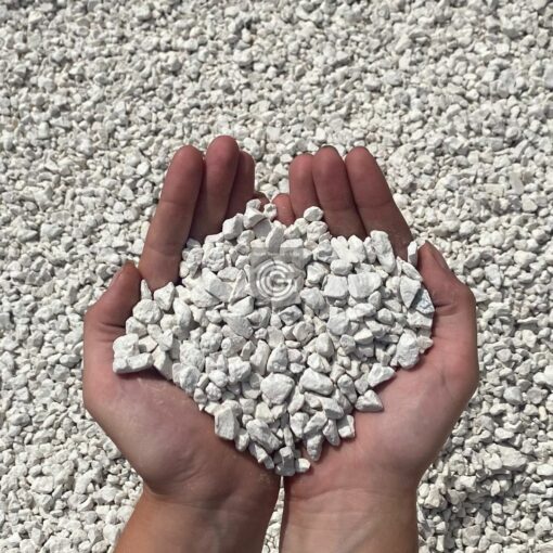 gravier blanc calcaire 4/10mm mains